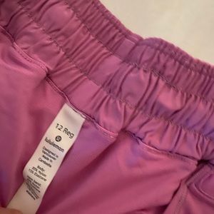 4inch lululemon pink shorts